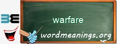 WordMeaning blackboard for warfare